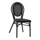 Καρέκλα Nacia  pakoworld μαύρο αλουμίνιο-μαύρο textilene 45x59x85εκ