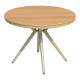 Τραπέζι Hilly plywood και αλουμίνιο σε σαμπανιζέ απόχρωση Φ100x75εκ **