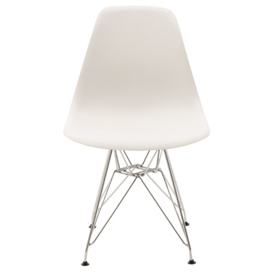 Καρέκλα Adelle PP λευκό-inox πόδι 46x55x81εκ **