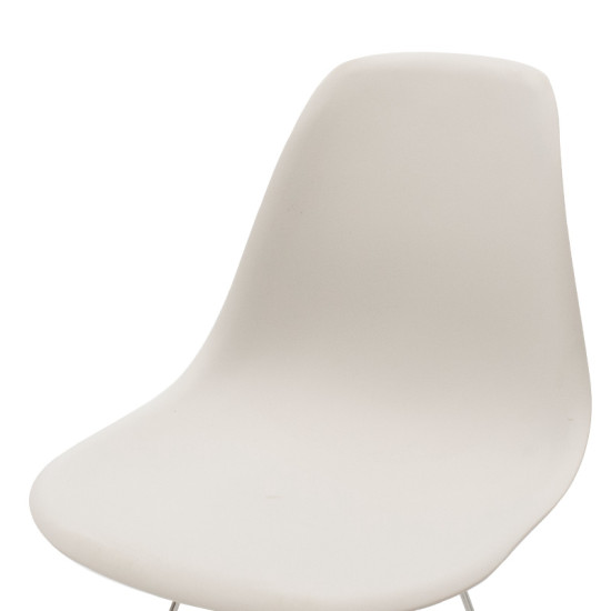 Καρέκλα Adelle PP λευκό-inox πόδι 46x55x81εκ **
