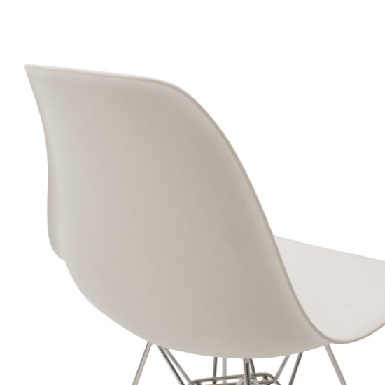 Καρέκλα Adelle PP λευκό-inox πόδι 46x55x81εκ **
