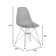 Καρέκλα Adelle PP διάφανο γκρι-inox πόδι 46x55x81εκ **