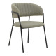 Καρέκλα Morel γκρι ύφασμα-πόδι μαύρο μέταλλο 55x55x76εκ **