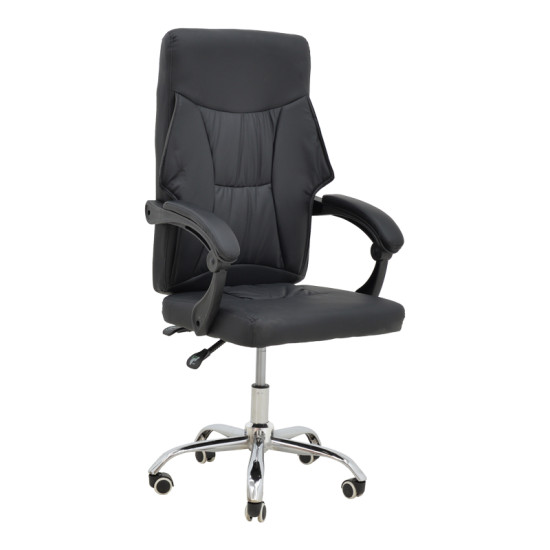 Καρέκλα γραφείου διευθυντή Glorin μαύρο pu 60x68x128εκ **