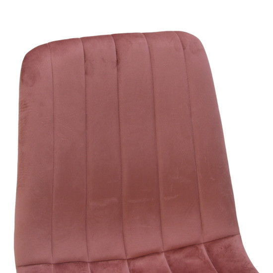 Καρέκλα Noor βελούδο σάπιο μήλο - πόδια σε φυσική απόχρωση 44x53x86εκ - 4τμχ. ** Καρέκλα Noor βελούδο σάπιο μήλο - πόδια σε φυσική απόχρωση 44x53x86εκ - 4τμχ. **