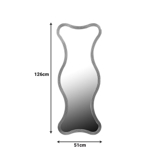 Καθρέπτης Boulen Inart μέταλλο σε χρυσή απόχρωση 51x2x126εκ **