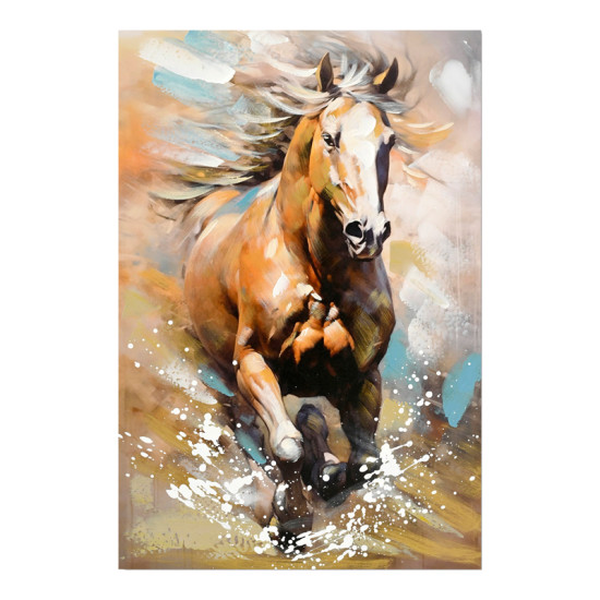 Πίνακας σε καμβά Horse Inart 60x3x90εκ **