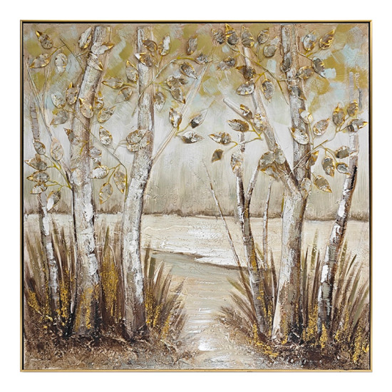 Πίνακας σε καμβά Leambre I Inart 102x4.5x102εκ **