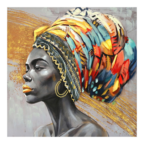 Πίνακας σε καμβά Africana I Inart 100x3x100εκ **