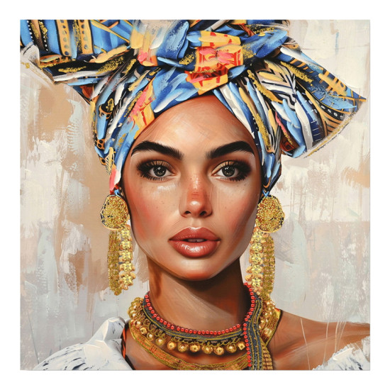 Πίνακας σε καμβά Turban Ι Inart 80x3x80εκ **