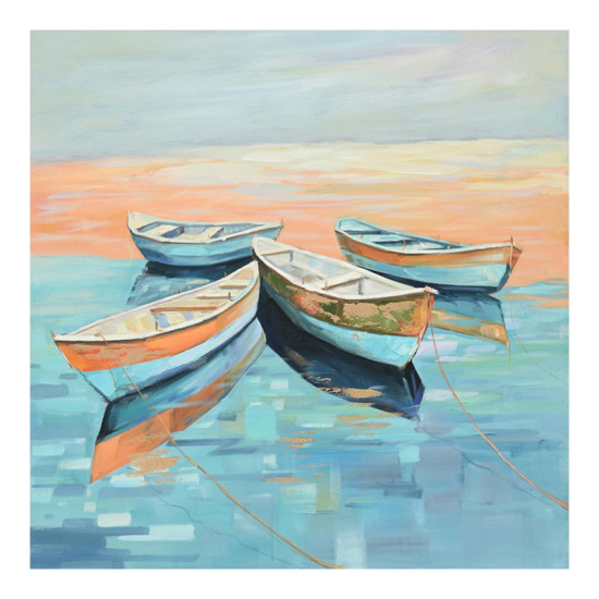 Πίνακας σε καμβά Boatty Inart 100x3x100εκ **