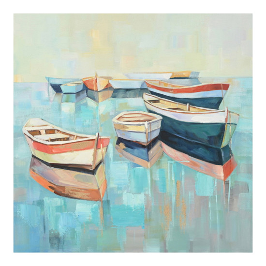 Πίνακας σε καμβά Boatty Ι Inart 100x3x100εκ **