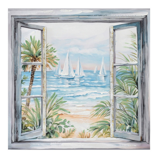 Πίνακας σε καμβά Deive Inart 80x3x80εκ **