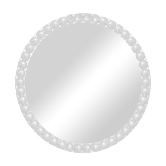 Καθρέπτης Mebel Inart λευκό pp Φ60x3.5εκ **