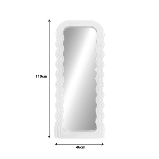 Καθρέπτης Maraya Inart λευκό PP 46x3.2x110εκ **