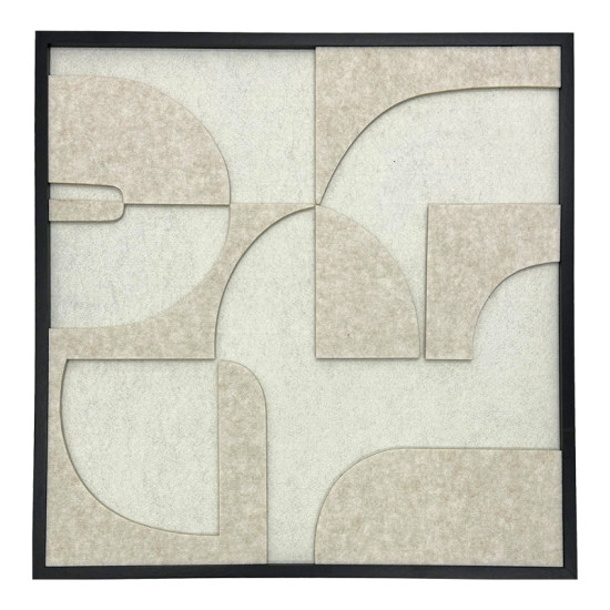 Πίνακας με πλαίσιο Jeire Inart λευκό 62x2.5x62εκ **