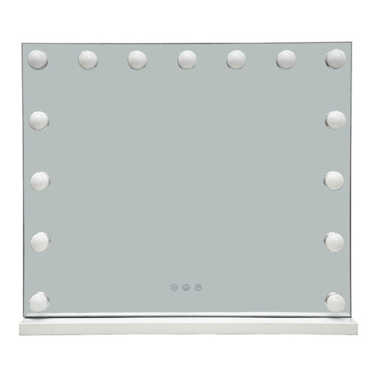 Καθρέπτης Led Hollywood Inart μέταλλο λευκό 60x12x52.3εκ **