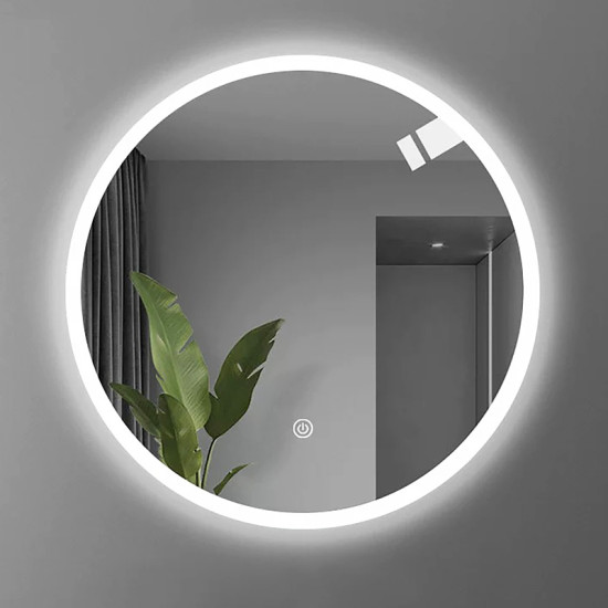 Καθρέπτης Led Lucox Inart pp-αλουμίνιο Φ60x3εκ **
