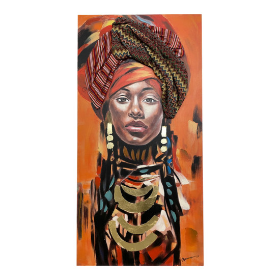 Πίνακας σε καμβά Afro Inart 70x3x140εκ **