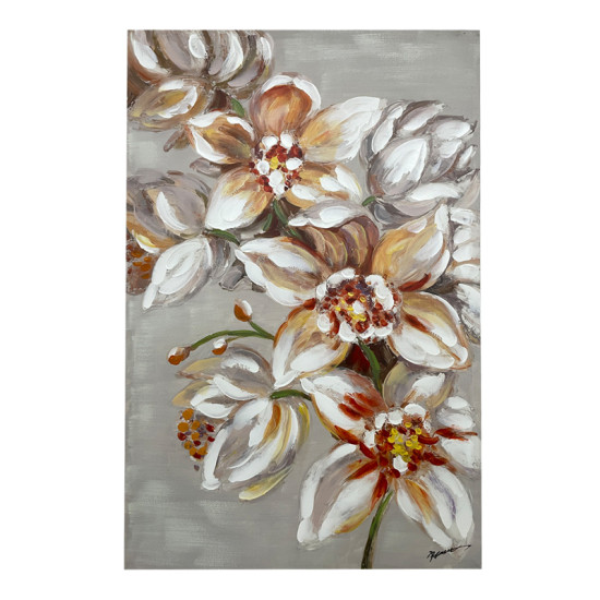 Πίνακας σε καμβά Flourish I Inart 80x3x120εκ **