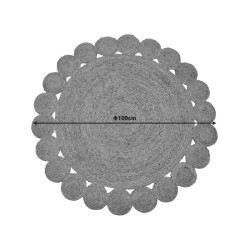 Χαλί Voni Inart φυσικό γιούτα Φ100x1εκ ** Χαλί Voni Inart φυσικό γιούτα Φ100x1εκ **