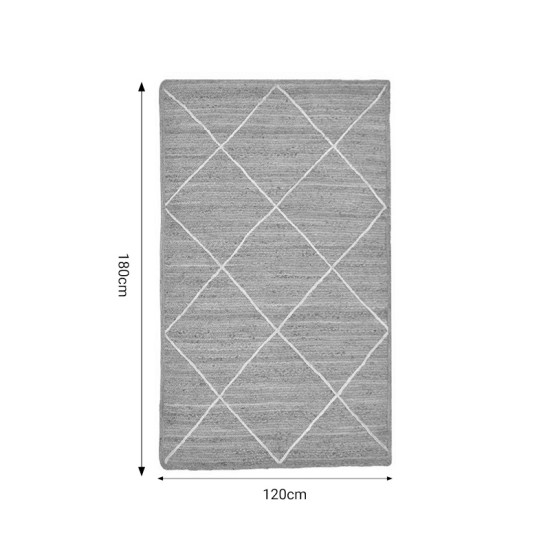 Χαλί Strike Inart μπεζ-εκρού γιούτα 120x180x1εκ **