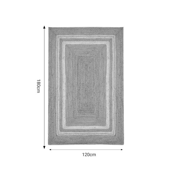 Χαλί Mazir Inart μπεζ-εκρού γιούτα 120x180x1εκ **