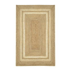 Χαλί Mazir Inart μπεζ-εκρού γιούτα 120x180x1εκ **