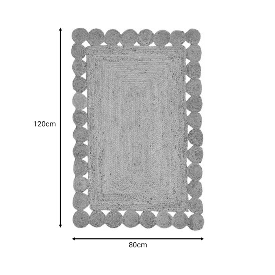 Χαλί Doze Inart μπεζ 100% γιούτα 120x80x1εκ **