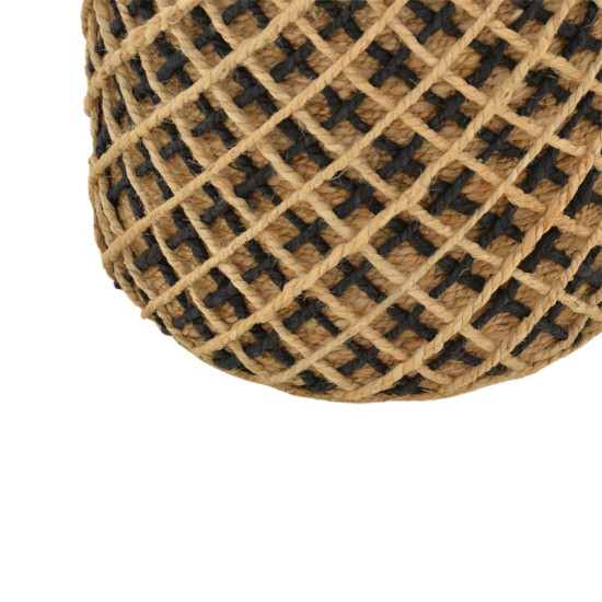 Σκαμπό Nelly Inart φυσικό 100% γιούτα 40x40x40εκ **