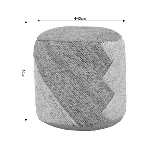Σκαμπό Elision Inart φυσικό-μπεζ 100% γιούτα 40x40x40εκ **