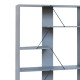 Βιβλιοθήκη Tars γκρι-μαύρο 84x25.5x154.5εκ **