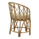 Πολυθρόνα Rostan Inart φυσικό rattan με μαξιλάρι 60x46x80εκ **