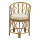 Πολυθρόνα Rostan Inart φυσικό rattan με μαξιλάρι 60x46x80εκ **