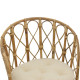 Πολυθρόνα Rostan Inart φυσικό rattan με μαξιλάρι 60x46x80εκ **