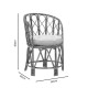 Πολυθρόνα Rostan Inart φυσικό rattan με μαξιλάρι 60x46x80εκ **