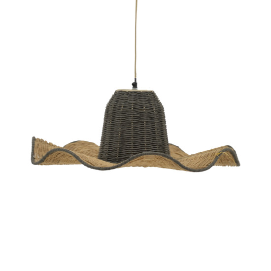 Φωτιστικό οροφής Darla Inart E27 φυσικό Φ57x110εκ **
