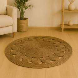 Χαλί Lopzerc Inart φυσικό σχοινί Φ100x2εκ ** Χαλί Lopzerc Inart φυσικό σχοινί Φ100x2εκ **