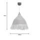 Φωτιστικό οροφής Boher Inart seagrass σε φυσική απόχρωση Φ60x99εκ **