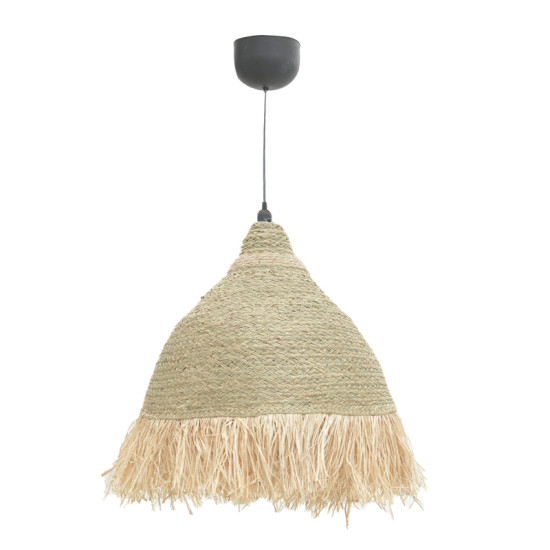 Φωτιστικό οροφής Boher Inart seagrass σε φυσική απόχρωση Φ60x99εκ **