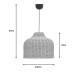 Φωτιστικό οροφής Ziquel Inart rattan σε φυσική απόχρωση Φ42x89εκ **
