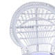 Πολυθρόνα Dorothy Inart με λευκό μαξιλάρι-λευκό rattan 115x57x150εκ **