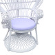 Πολυθρόνα Dorothy Inart με λευκό μαξιλάρι-λευκό rattan 115x57x150εκ **