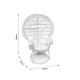Πολυθρόνα Dorothy Inart με λευκό μαξιλάρι-λευκό rattan 115x57x150εκ **