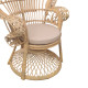 Πολυθρόνα Dorothy Inart με μπεζ μαξιλάρι-φυσικό rattan 115x57x150εκ **