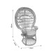 Πολυθρόνα Dorothy Inart με μπεζ μαξιλάρι-φυσικό rattan 115x57x150εκ **
