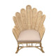 Πολυθρόνα Fragia Inart με μπεζ μαξιλάρι-φυσικό rattan 103x90x120εκ **