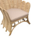 Πολυθρόνα Fragia Inart με μπεζ μαξιλάρι-φυσικό rattan 103x90x120εκ **