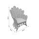 Πολυθρόνα Fragia Inart με μπεζ μαξιλάρι-φυσικό rattan 103x90x120εκ **