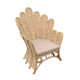 Πολυθρόνα Fragia Inart με μπεζ μαξιλάρι-φυσικό rattan 103x90x120εκ **
